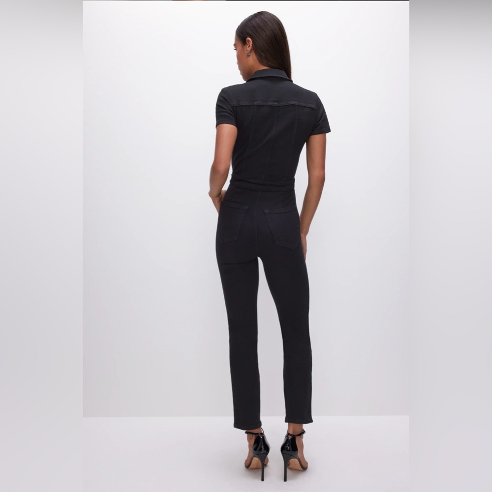 Good American fit for success black denim jumpsuit - Picture 10 of 14
